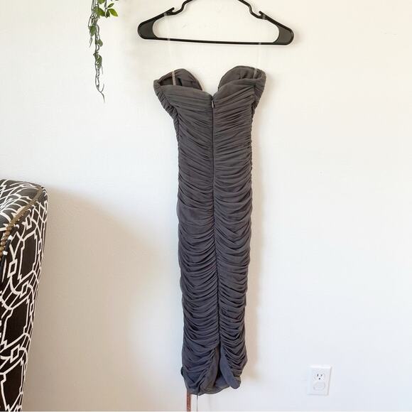 NWOT House of CB Cindy Ruched Strapless Dress Sz S - Picture 3 of 9